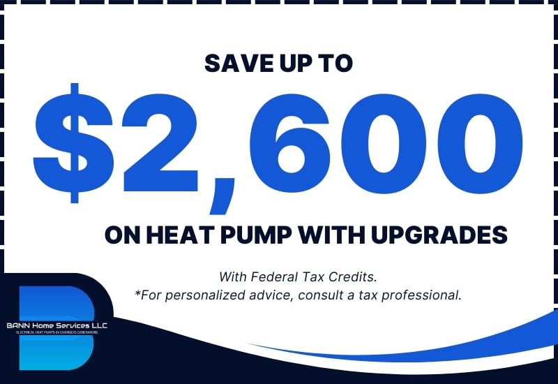 Save up to $2,600 on heat pump with upgrades