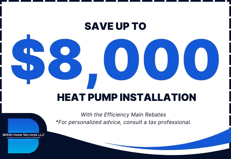 Save up to $8,000 on heat pump installation