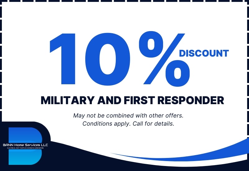 10% discount for military and first responder