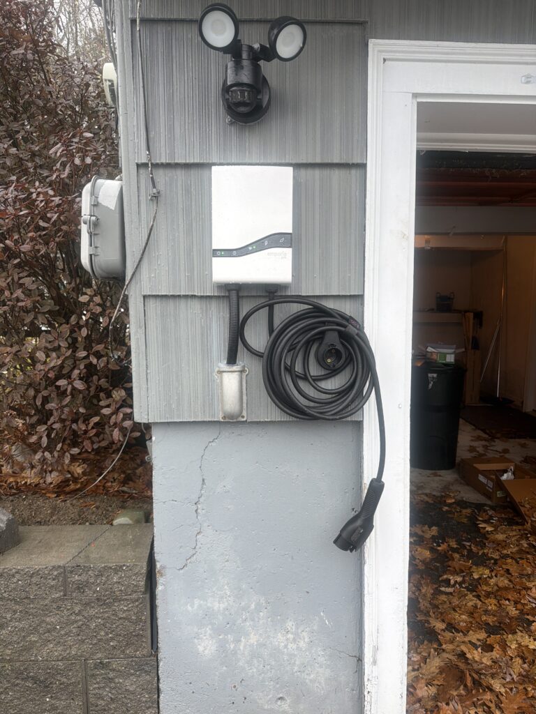 Emporia EV charger installation by licensed electrician Brunswick ME