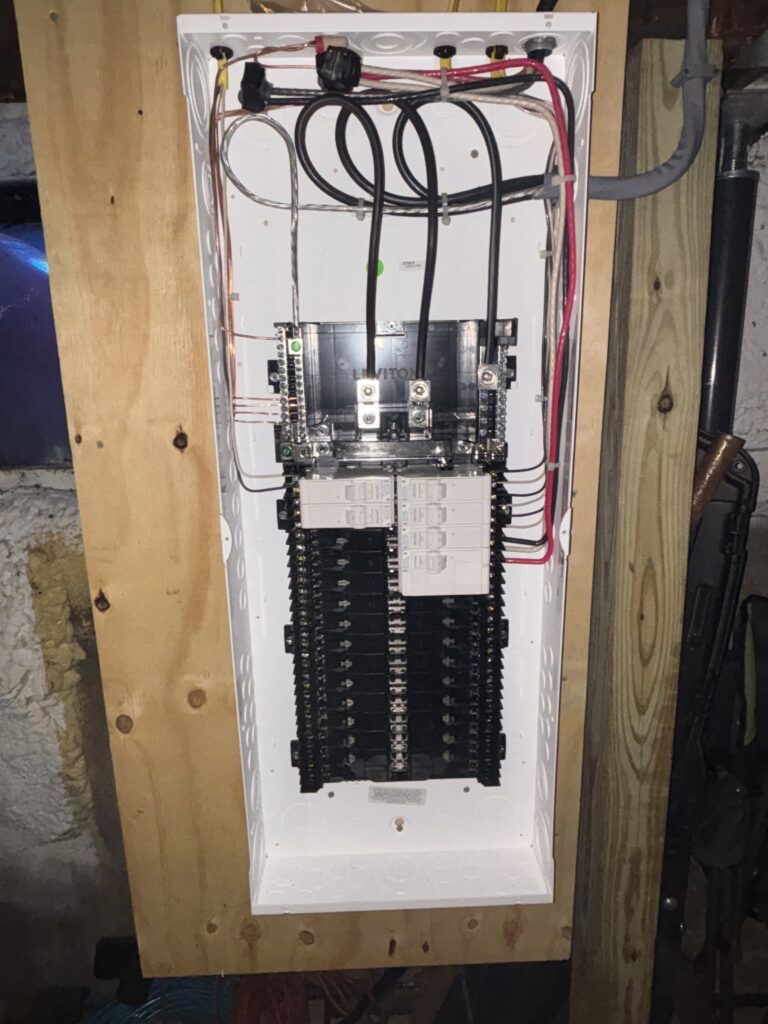 Main lug electrical panel upgrade by licensed electrician Topsham ME