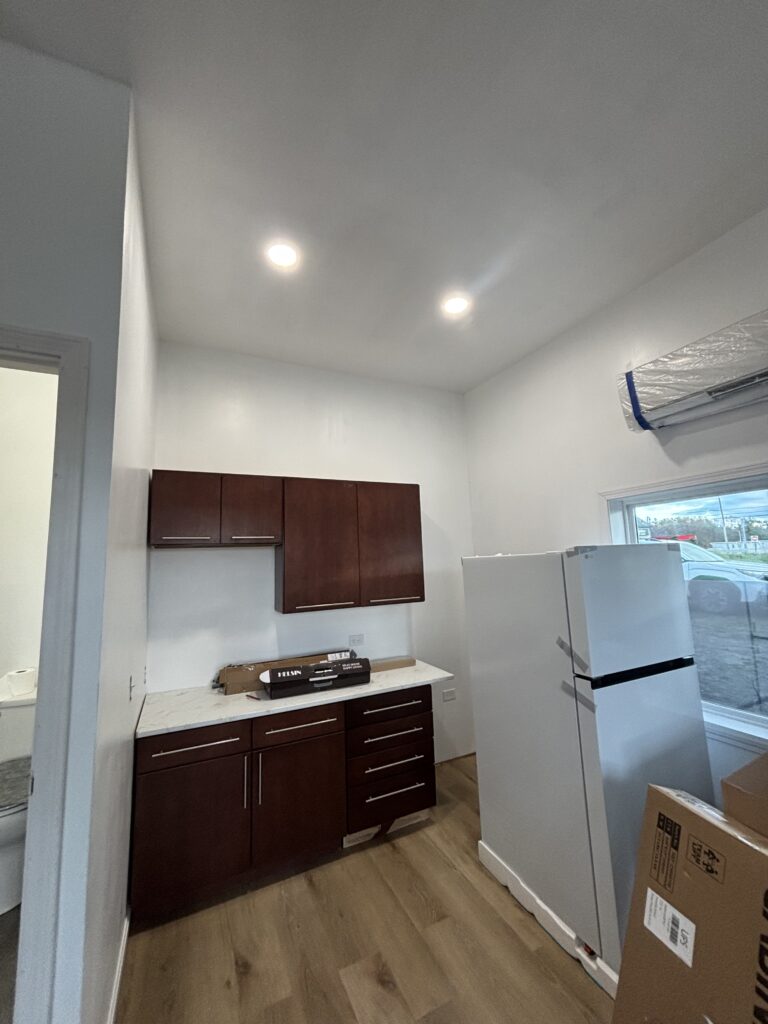New razor light and kitchen remodel wiring by licensed electrician Westbrook ME