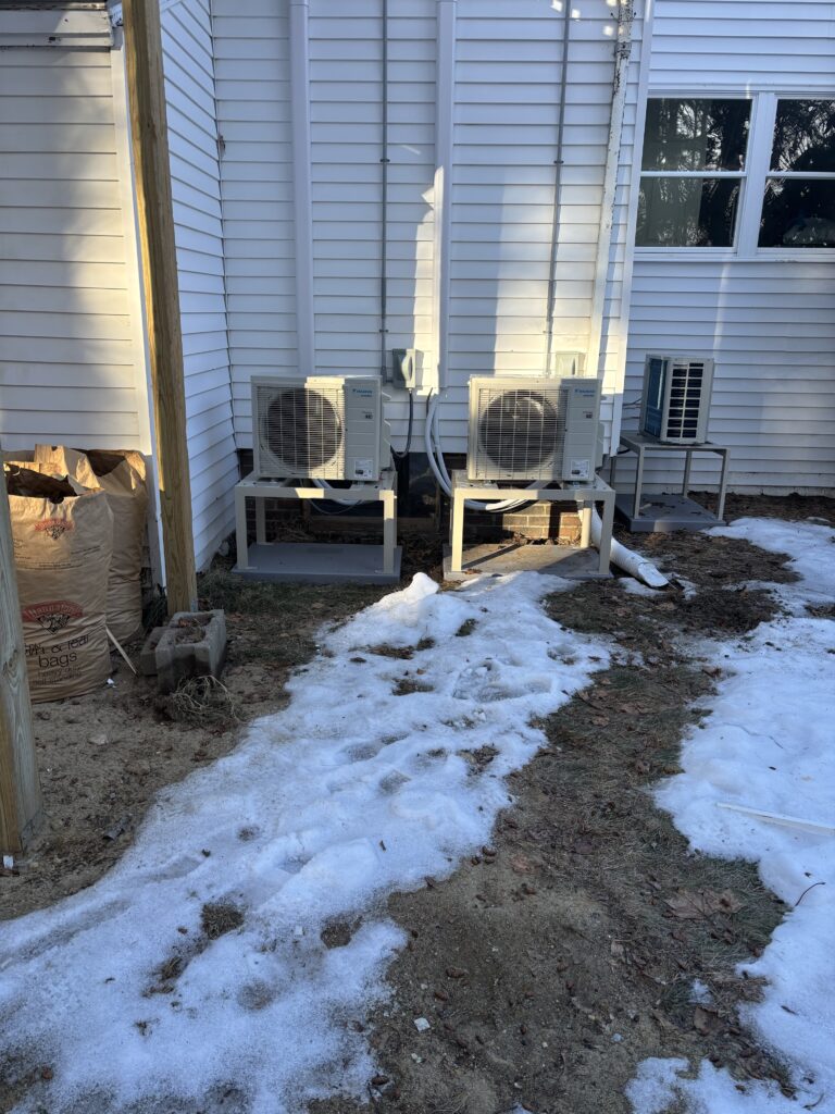 Ductless heat pump installation financed through Wisetack by licensed electrician Maine