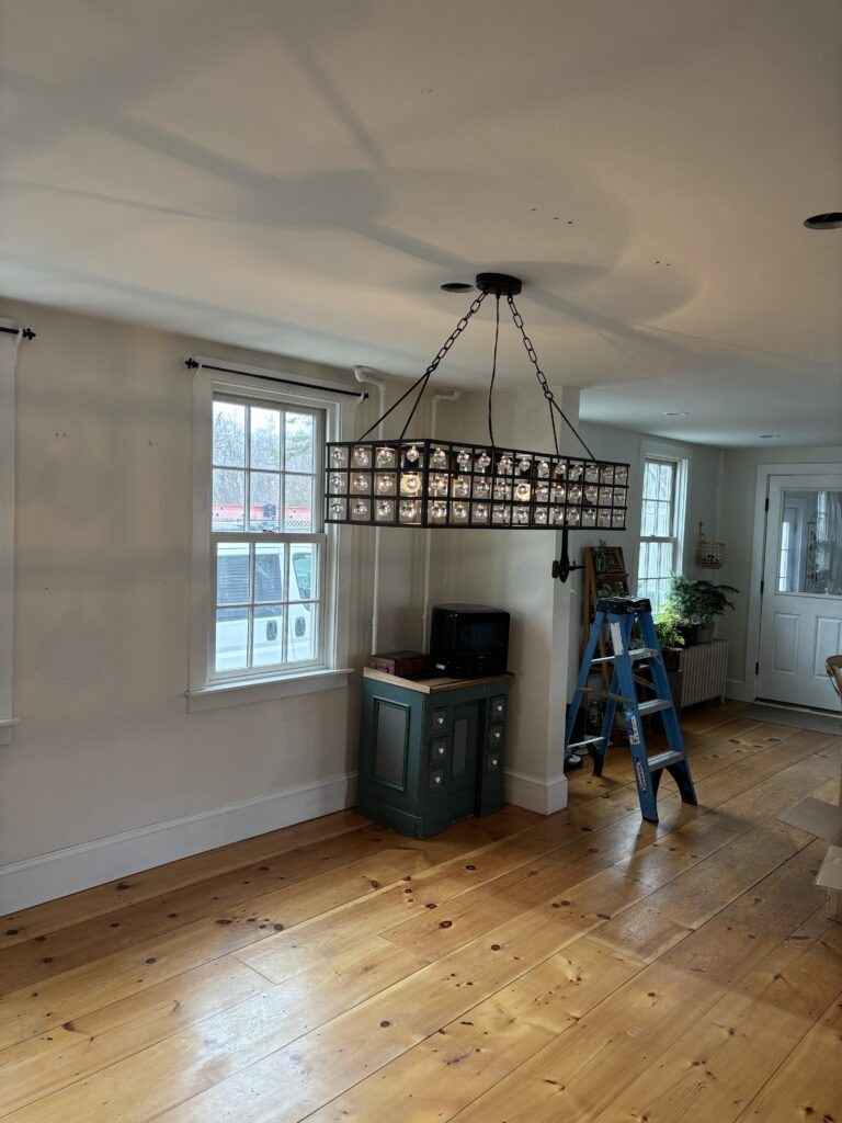 Pendant light installation by licensed electrician South Portland ME